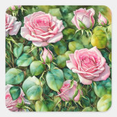  roze rozen Stickers voor Floral Art (Voorkant)