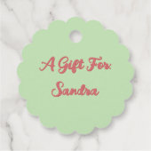 Roze Rozen stijl Bedankjes Labels (Achterkant)