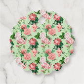 Roze Rozen stijl Bedankjes Labels (Voorkant)