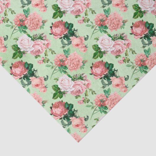 Roze Rozen stijl Tissuepapier (Detail)