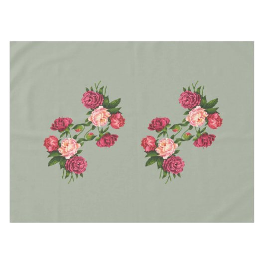Roze rozen Tablecloth Tafelkleed (Voorkant (Horizontaal))