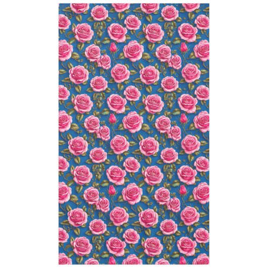 Roze rozen tafelkleed (Voorkant)