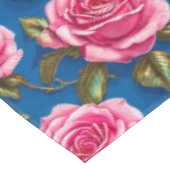 Roze rozen tafelkleed (Gekanteld)
