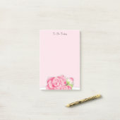 Roze Rozen  / Takenlijst Post-it® Notes (Op bureau)