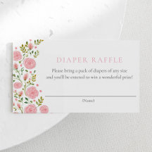 Roze Rozen Tea Party Luier Raffle