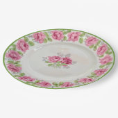 Roze Rozen Tea Party Papieren Borden Papieren Bordje (Gekanteld)