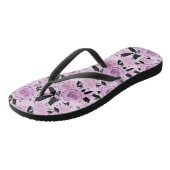 Roze rozen teenslippers (Schuin)