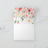 Roze Rozen Thee Feestje Dankbrief Bedankkaart (Binnen)