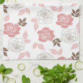 Roze rozen theedoek (Gevouwen)