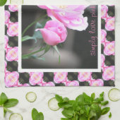 roze rozen theedoek (Gevouwen)
