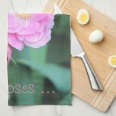  roze rozen theedoek (Quarter Fold)