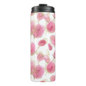 Roze rozen thermosbeker (Voorkant)