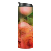 Roze rozen thermosbeker (Geroteerd rechts)