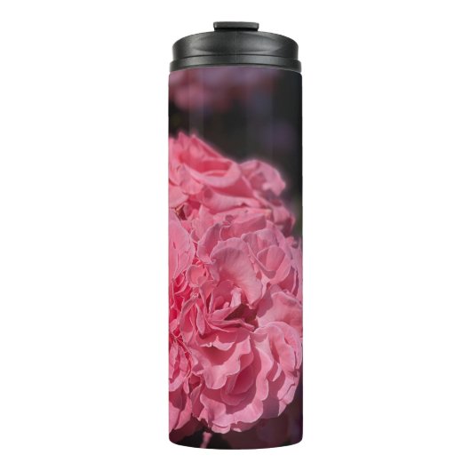 Roze rozen thermosbeker (Voorkant)
