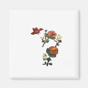 Roze rozen ticker magneet