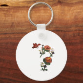 Roze rozen ticker sleutelhanger (Voorkant)