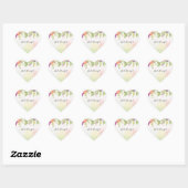 Roze Rozen Tie Dye Floral Hart Sticker (Vel)