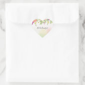 Roze Rozen Tie Dye Floral Hart Sticker (Tas)