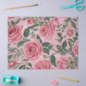 Roze rozen tissuepapier (Craft)