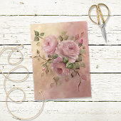  roze rozen tissuepapier