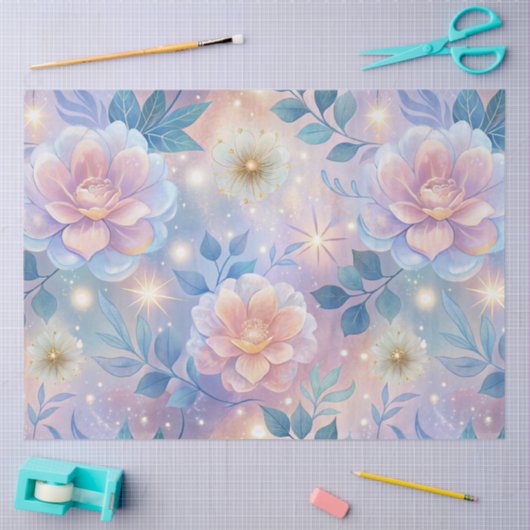 Roze Rozen  Tissuepapier (Craft)