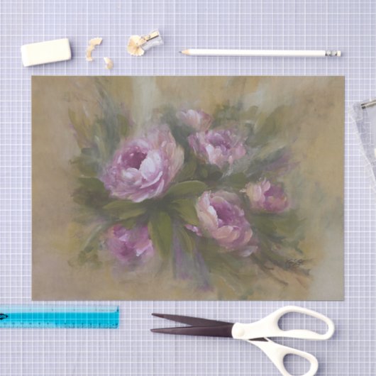 Roze rozen  tissuepapier (Craft)