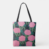 Roze Rozen Tote Bag (Achterkant)