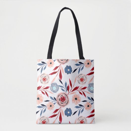 Roze rozen tote bag (Voorkant)