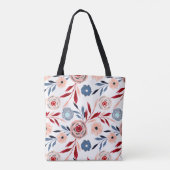 Roze rozen tote bag (Achterkant)