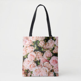 Roze rozen tote bag