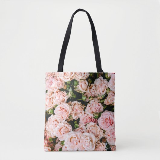 Roze rozen tote bag (Voorkant)