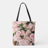 Roze rozen tote bag (Achterkant)