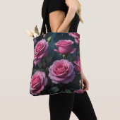 Roze Rozen Tote Bag (Dichtbij)
