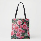Roze Rozen Tote Tas (Voorkant)