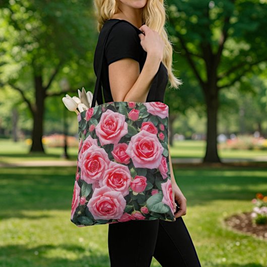 Roze Rozen Tote Tas