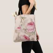 Roze Rozen Tote Tas Custom Moeder Cadeau (Dichtbij)