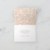 Roze Rozen Trouw Dankkaartjes Vintage (Binnen)