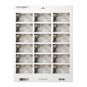 Roze Rozen Trouwadreslabel Etiket (Full Sheet)