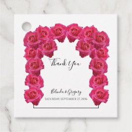 Roze Rozen Trouwcadeau Favor Tags Bedankjes Labels