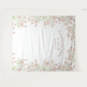 Roze Rozen Trouwfoto Achtergrond Wandkleed (Voorkant (horizontaal))