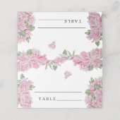 Roze rozen - trouwplaats kaarten plaatskaartje (Buitenkant ongevouwen)