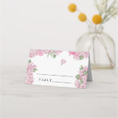 Roze rozen - trouwplaats kaarten plaatskaartje (Achterkant)