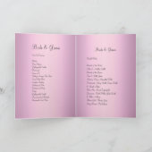 Roze Rozen Trouwprogramma Programma (Binnen)