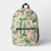 Roze Rozen Tuin Bedrukte Rugzak (Voorkant)