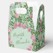 Roze Rozen Tuin Lente Huwelijk Bedankdoosjes (Geopend)