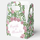 Roze Rozen Tuin Lente Huwelijk Bedankdoosjes (Geopend)