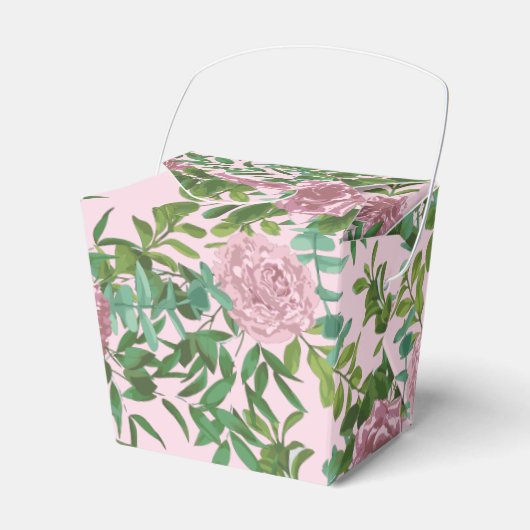 Roze Rozen Tuin Lente Huwelijk Bedankdoosjes (Voorkant Zijde)