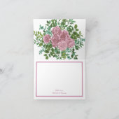 Roze Rozen Tuin Lente Huwelijk Bedankkaart (Binnen)
