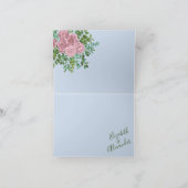 Roze Rozen Tuin Lente Huwelijk Bedankkaart (Binnen)