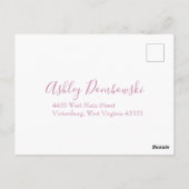 Roze Rozen Tuin Lente Huwelijk Briefkaart (Achterkant)